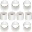 Boltigen 10Pcs White 1-1/4 inch PVC Coupling, Socket x Socket, Furniture Build Grade Sch40 Pipe Slip Socket Fitting Adapter Connector, PVC Straight Pressure Pipe Fittings for Home or Industrial Use