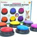 Set of 6 Dog Buttons for Communication, Voice Recordable Buttons for Classroom, Dog Training Talking Buttons Starter Set, Pet Easy Speaking Buttons Tools