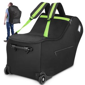 YOREPEK Infant Car Seat Travel Bag with Wheels Compatible with Nuna Pipa Car Seat and Base, Carseat Cover for Airplane Travel with Backpack Straps, Car Seat Bags for Air Travel with Storage Pocket