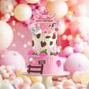 Tallew 42 PCS Cowboy Cake Decorations Cowgirl Cake Topper for Cow Western Theme Party Birthday Baby Shower Favors Supplies(Cowgirl Style)