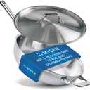 Misen Stainless Steel Pan - Versatile Everyday Pan - Even Heating, Dishwasher-Safe, Oven-Safe, Works on All Stovetops