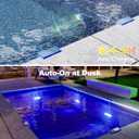 APONUO 4 Pack Solar Pool Lights, Pool Solar Lights for Above Ground Pools with Remote, IP68 Waterproof, RGB Color Changing Solar Powered Pools Light for Pond, Fountain,Yard (Blue)