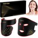 Red Light Therapy for Face and Neck, Infrared LED Mask Light Therapy 4 Light Waves with 850nm Near Infrared, Portable Rechargeable Red Light Therapy Mask Skincare Device for Facial Rejuvenation