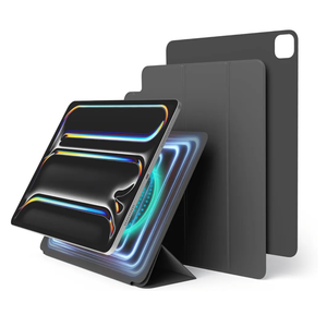 Elago Magnetic Folio Case for iPad Pro 13 inch Cover (M5, M4) - Back Plate can be Attached to Metal Materials, Wake/Sleep functionality, Compatible with Apple Pencil 2 [Dark Grey]