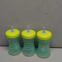 NUK Fun Grip Straw Cup, 3-Pack - Toddler Sippy Cup with Straw for Easy Drinking, Suitable for Ages 8 Months and Up