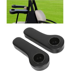 ECOTRIC Golf Cart Rear Seat Arm Rest with Universal Cup Drink Holders Set Compatible with EZGO Club Car Yamaha Pair No Drilling Required