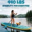 Extra Wide Inflatable Stand Up Paddle Board, Sup Board with Removable Fins,Floating Paddle, Backpack,Safety Leash, Floating Phone Case for Adults & Youth