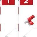 KINGTOP Golf Flagstick 6ft, Portable Five-Section Design for Backyard Practice Putting Green, Driving Range Golf Pin Flag Hole Cup Set, Gift Idea (Basic- Red- 2 Pack)