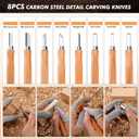 Wood Carving Tools Kit for Beginners 23pcs Hand Carving Knife Set Craft Engraving Supplies Include All-Purpose Cutting Knife and with Cut Resistant Gloves for Kids Adults Woodcrafts DIY
