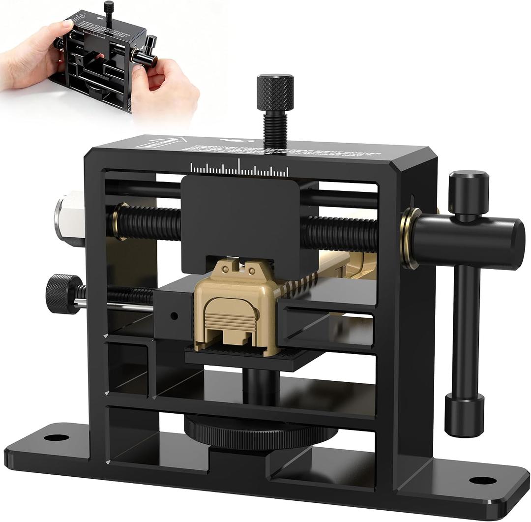 SporGain Sight Pusher Tool, Heavy Duty Metal Frame for Rear Sight Adjustment and Removal, Adjustable Base Fits Square Slides and Similar Models, Durable Sight Pusher Tool