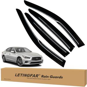 Window Visors Rain Guards for Infiniti Q50 2014 2015 2016 2017 2018 2019 2020 2021 2022 Accessories, Wind Deflectors Vent Shades for Infiniti Q50