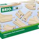 BRIO World Expansion Pack Intermediate - Works with All BRIO Train Sets - FSC-certified 16-Piece Wooden Train Tracks with Switches - Grow Existing Systems and Create Railway Empires - Kids Ages 3 & Up