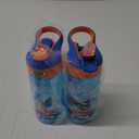 Zak Designs 17.5 oz Riverside Bluey Kids Water Bottle with Straw and Built in Carrying Loop Made of Durable Plastic, Leak-Proof Design for Travel, 2PK Set