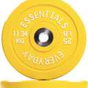 BalanceFrom Color Coded Olympic Bumper Plate Weight Plate, 25LB Pair