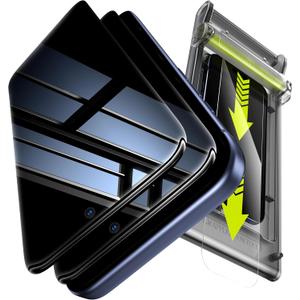 WSKEN for iPhone 17 Pro Max Privacy Screen Protector - 3D Full Coverage, 24 Anti Spy & Auto Installation Full Edge Coverage Case Friendly Fit Tempered Glass Screen Protector 17 ProMax