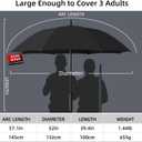Heavy Duty Large Golf Umbrella for Rain, Big Automatic Golf Umbrellas Windproof, 57 Inch Extra Large Oversized Umbrella for Rain Sun for Men Women