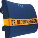 Everlasting Comfort Lumbar Support Pillow for Office Chair - Memory Foam Back Cushion for Car Seat - Promotes Better Posture, Back Pain Relief - Ideal Gaming and Desk Chairs Work and Home Essentials