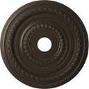 22"OD x 3 1/2"ID x 1"P Cole Thermoformed PVC Ceiling Medallion (Fits Canopies up to 6"), Metallic Dark Bronze