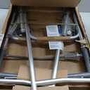 Medline Lightweight Two Button Folding Walker with 5" Wheels, Aluminum Frame Supports up to 300 lbs
