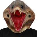 CreepyParty Snake Mask - Animal Halloween Costume for Parties, Cosplay, Photo Booth Props, and Pranks - Funny Gag Gift for Adults