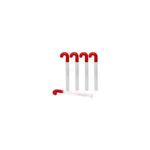 Prestige Import Group - Empty Clear Plastic Holiday Candy Cane Tubes with Red Topper 14 pieces