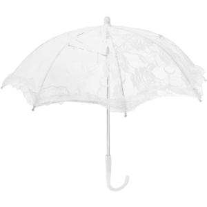 STOBOK Vintage Lace Umbrella, 50x42cm, White, Suitable for Weddings, Parties, Camping, Travel