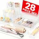 A-LuGei XL Size Only Us Drawer Organizer, Makeup organizer, Holds 177 Items Bathroom Organizers and Storage, Organization and Storage, Desk Drawer Organizer for Bathroom Vanity