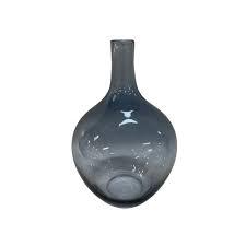 Glass Vase Blue 11in