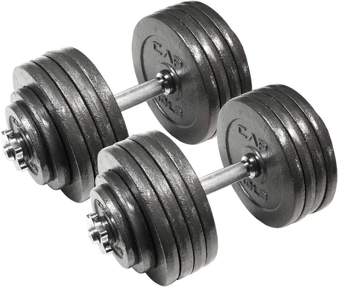 Cap Barbell Adjustable Dumbbell Weight Set | Multiple Options (200 lb Set -Two Handles)