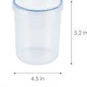 Lock & Lock Easy Essentials Food Storage Bin Set/Airtight Container Lids/BPA-Free/Dishwasher Safe, 20 Piece, Clear