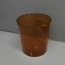 Anyoifax Small Trash Can Plastic Garbage Container Bin 1.5 Gallon Wastebasket for Bathroom, Bedroom, Kitchen, College Dorm, Office, Craft Room - Green and Amber