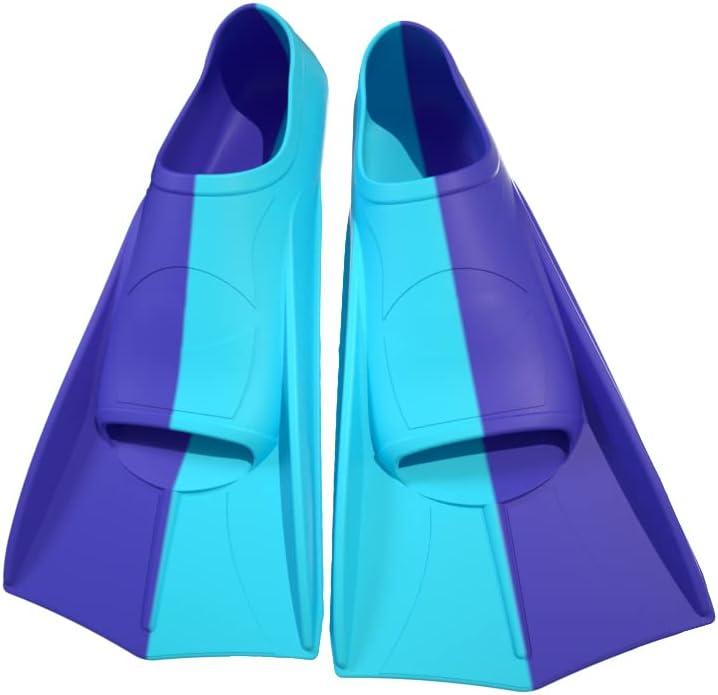 DRM Swim Fins, Men Women Swimming Fins Snorkeling Diving Silicon Swim Flippers with Bottom Anti-skid Design, Travel Mesh Bag Included (Small)