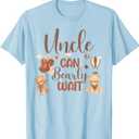 Uncle Can Bearly Wait Bear Gender Neutral Boy Baby Shower T-Shirt (Small, Black)