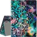 VORI Case for All-New Amazon Kindle Fire HD 10 Tablet and Fire HD 10 Plus (13th/11th Generation 2023/2021 Release) 10.1" - Slim Folding Stand Folio Cover with Auto Wake/Sleep & Hand Strap, Mandala