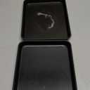 2Pcs Toaster Oven Pans for Baking, 9x11 Stainless Steel Cookie Sheet Baking Sheets Small Replacement Trays for Toaster, Black