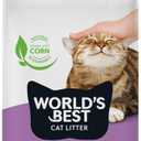 WORLD'S BEST CAT LITTER Multiple Cat Lavender Scented 32-Pounds - Natural Ingredients, Quick Clumping, Flushable, 99% Dust Free & Made in USA - Calming Fragrance & Long-Lasting Odor Control