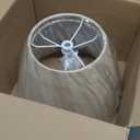 Seaside village Small Lamp Shades for Table Lamp, Natural Linen Lamp Shades Set of 2, 5.5" Top x 10" Bottom x 6.6" High, Brown Burlap Lampshade Replacement, Spider, Bulb Clip Adapters Included