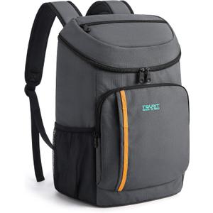 TOURIT Cooler Backpack 30 Cans Lightweight Insulated Backpack Cooler Leak-Proof for Men and Women (1-Dark Grey)