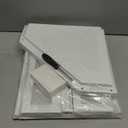 Corner Bread Box for Kitchen Counter, Bamboo Wood Large Capacity Bread Storage Bin with Acrylic Wavy Door Panel (White, Extra Large)