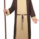 2Pcs Men Shepherd Costume,Halloween Christmas Robe Cosplay. Large