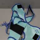 Kkiimatt Dog Grooming Hammock, Medium Dog Hanging Harness Holder for Nail Clipping, Nail Trimming Cutting Hammock, Grooming Sling Restraint Bag with Wide Strap Sewed (Medium 35 LB Max/Turquoise)