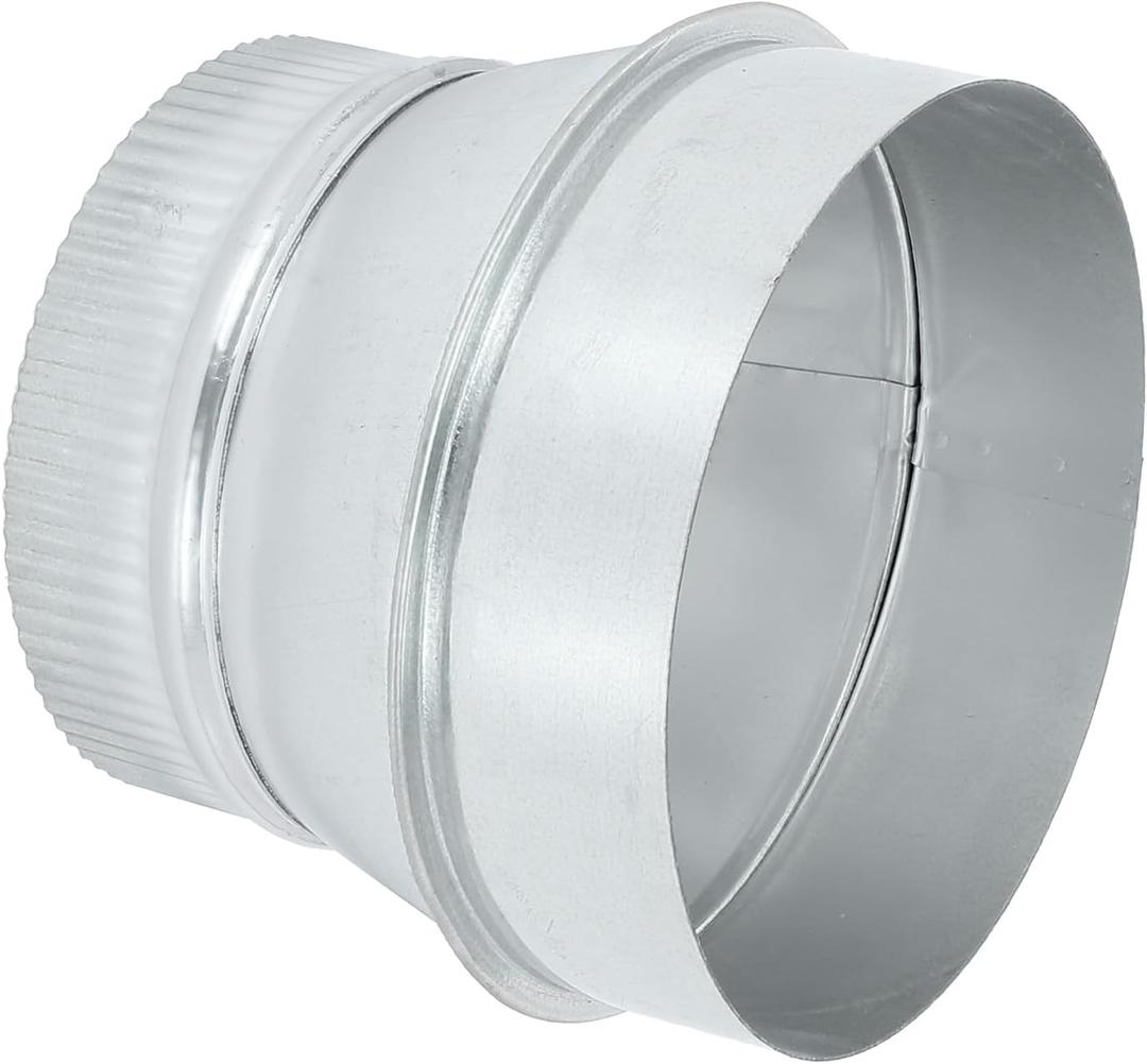 PATIKIL 6 Inch to 5 Inch Duct Reducer, Galvanized Steel Round Air Duct Reducer Crimped Pipe Increaser Adapter Connector Fitting Coupling for HVAC, Ventilation Systems