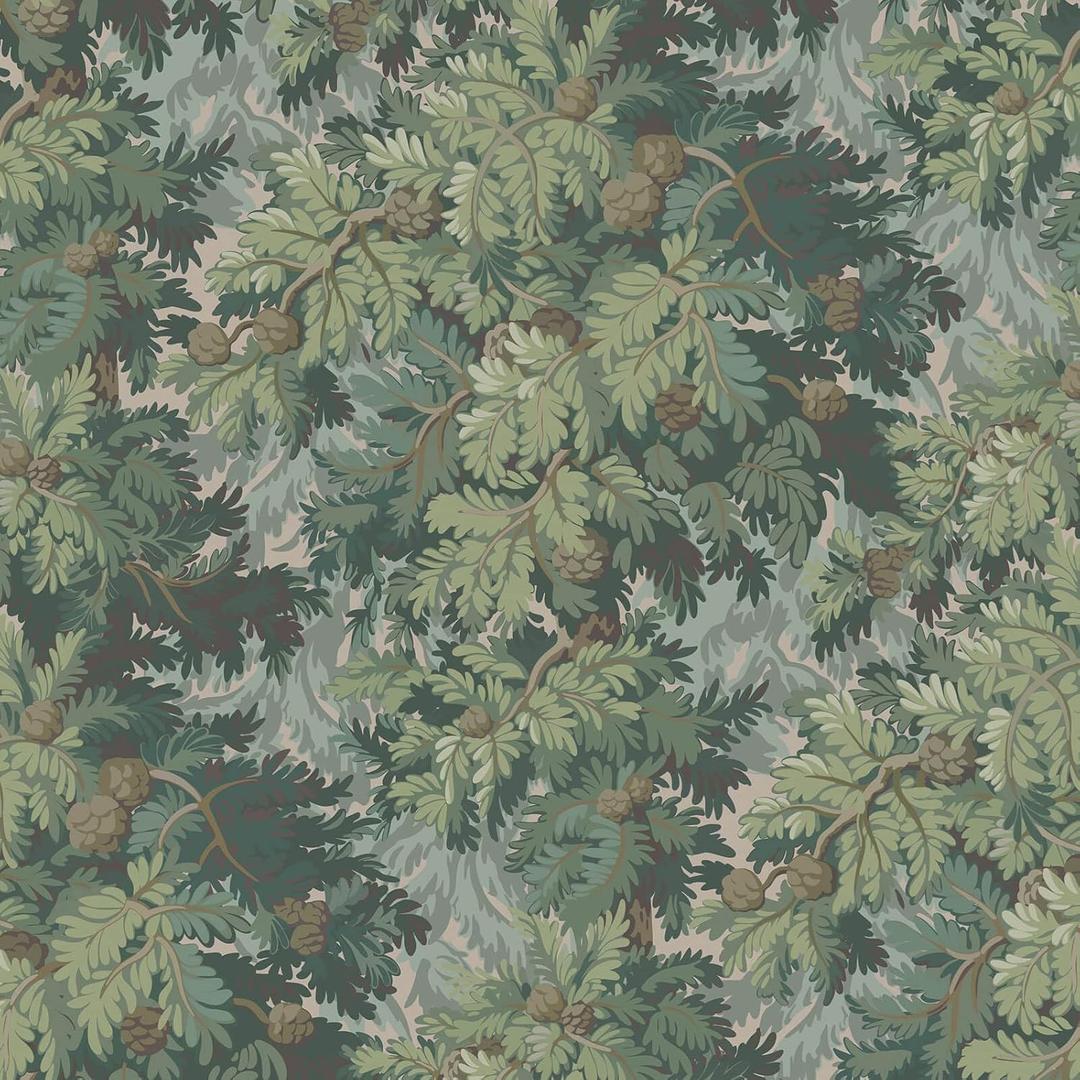 Heroad Dark Green Peel and Stick Wallpaper Botanical Contact Paper 17.3''x78.7'' Vintage Wall Paper Forest Removable Self Adhesive Wallpaper for Bedroom Bathroom Entryway Cabinet Waterproof Vinyl