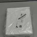 Artilife Magnetic Plastic Lint Bin with Lid for Laundry Room, 6 X 5 Inch Compact Wall Mount Lint Holder for Dryer, Small White ABS Can for Dryer Lint and Sheets