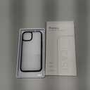 Supdeal Shockproof Clear Case for iPhone 14, [Not Yellowing] [10FT Military Drop Protection] Hard Clear Back Four Corner Airbags Drop Protection Phone Cover, 6.1 inch, Black