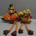 Stuffed Turkey Thanksgiving Table Decor Turkey Couple Doll Thanksgiving Decorations Indoor Outdoor Handmade Tabletop Decor Kit for Home Fireplace