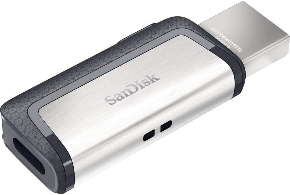 SanDisk 128GB Ultra Dual Drive USB Type-C - USB-C, USB 3.1 - SDDDC2-128G-G46, Gray