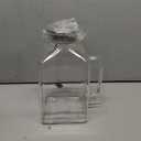 1 Gallon Square Glass Pitcher with Lid and Spout, Borosilicate Glass Carafe for Hot/Cold Drink, Water Pitchers with Handle for Fridge, Extra Large Jug for Iced Tea, Coffee, Juice, Beverage (Clear)