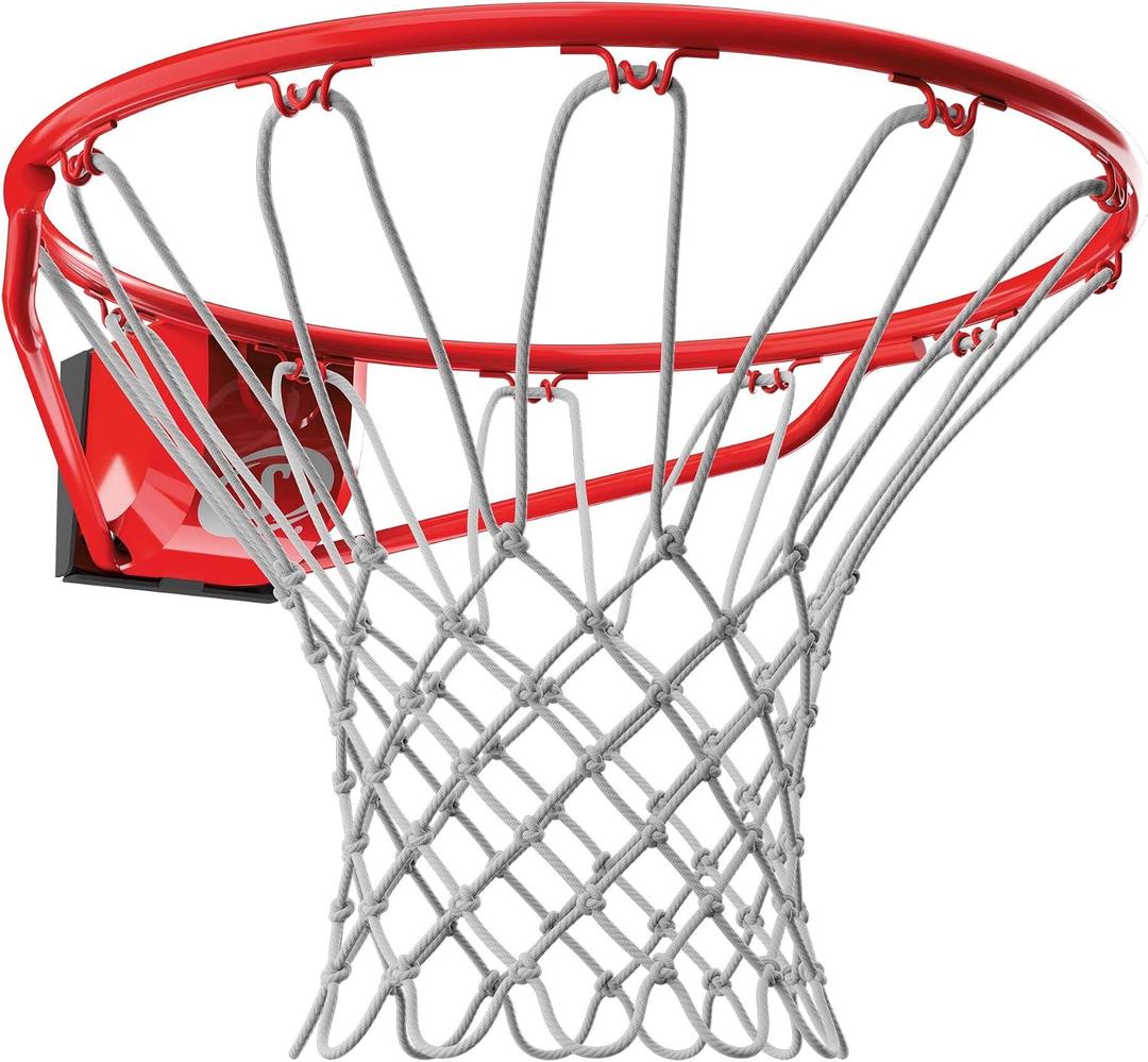 Spalding Regulation Size 18" Steel Basketball Rim with Net Included | Choose from Fixed or Breakaway | Replacement Rim for Indoor or Outdoor Hoop