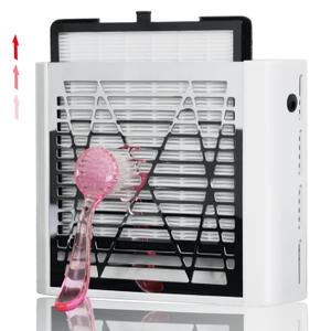 CoFashion Nail Dust Collector for Nails Dust Remove, Nail Acrylic Dust Collector Powerful Nail Duster Collector, One-Button Control Nail Duster Collector Filter White Manicure Vacuum with a Brush